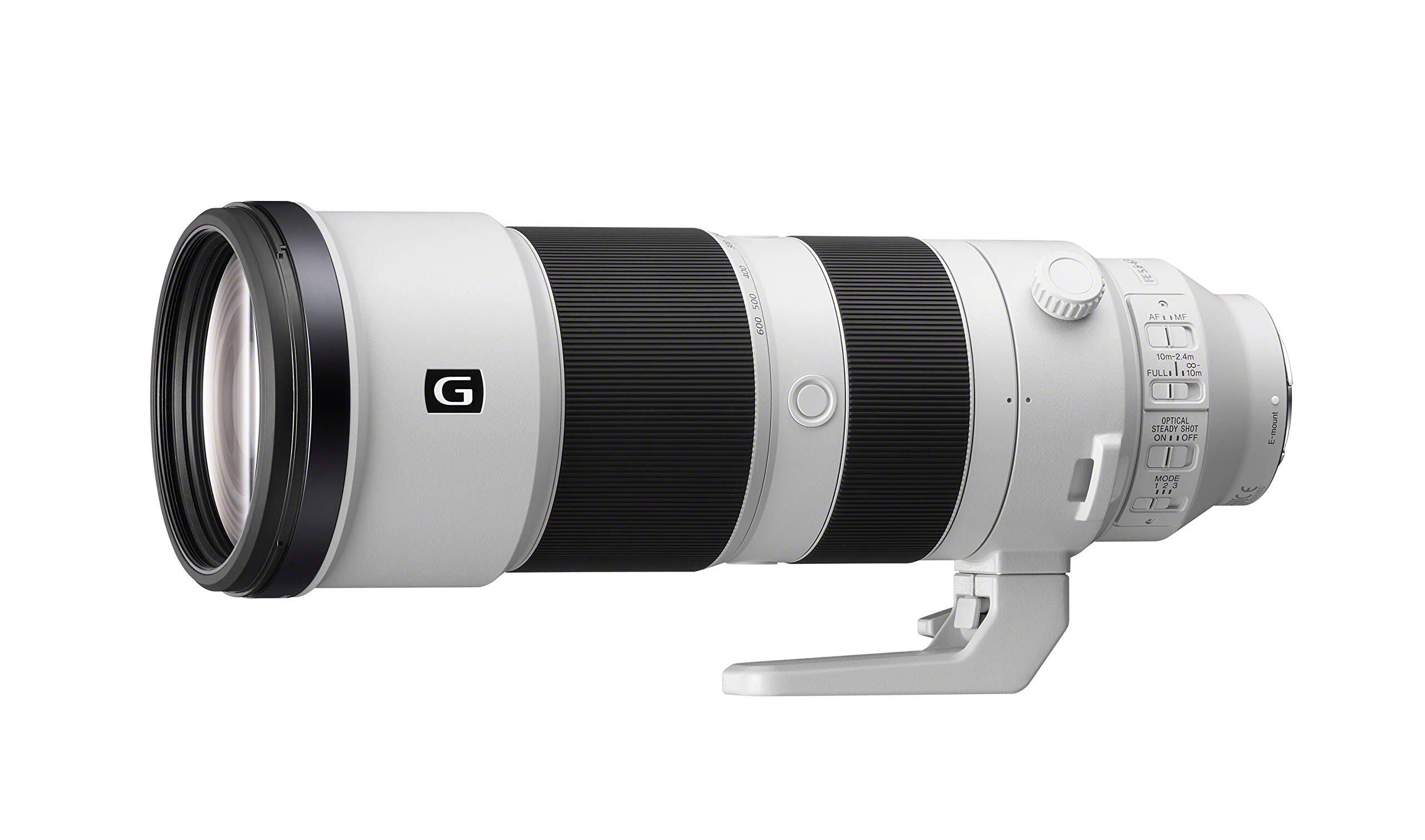 500 600  
G  
10m-2.4m - FULLI FULLI 100m 10m OPTICAL STEADY SHOT ON ! OFF -  
E-mount  
MODE