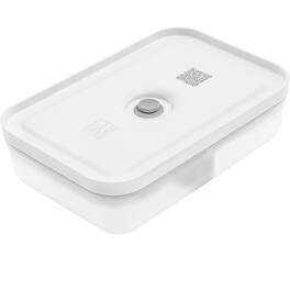 ZWILLING - Fresh & Save Plastic Flat Lunch Box, Airtight Container, Meal Prep, BPA-Free, Grey, Semitransparent - Large - Gray