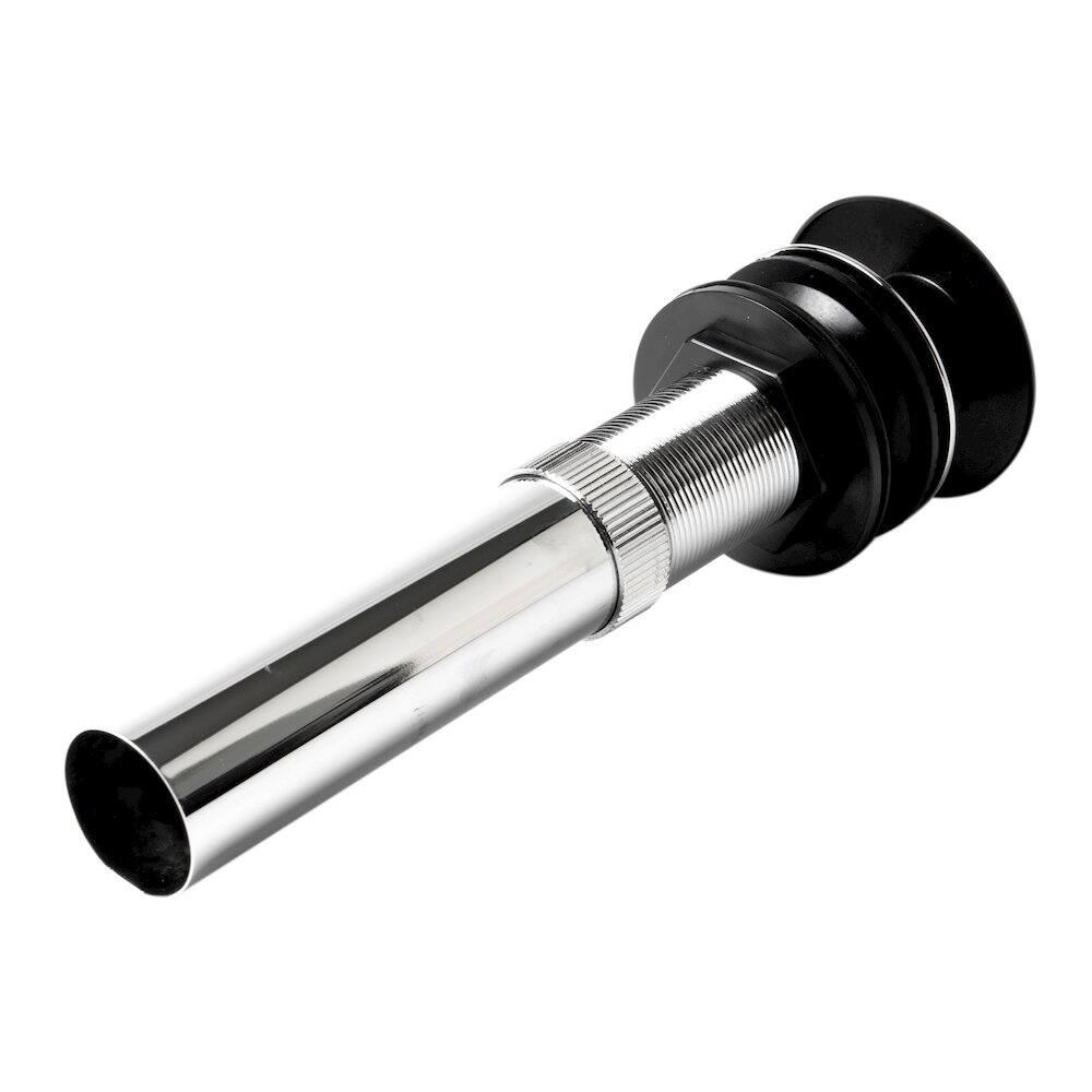 Angle. Alfi - Black Matte Pop Up Drain with Overflow - Black.
