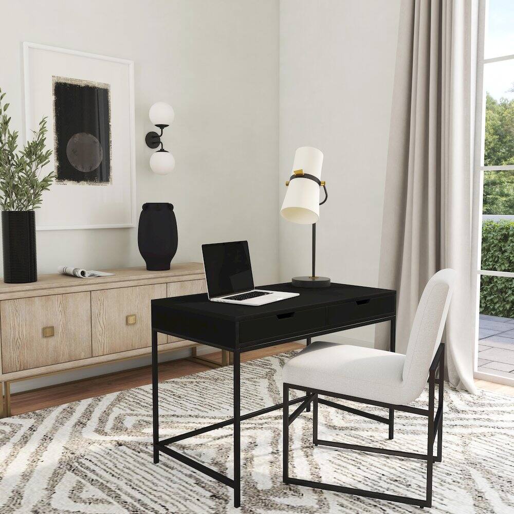 Alt View 5. Butler Specialty - Belka Desk with Drawers - Black.