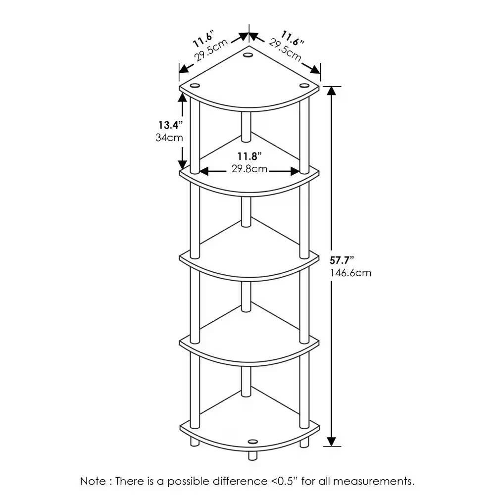 11.6" 29.5cm  
13.4" 34cm  
11.8" 29.8cm  
57.7" 146.6cm  

Note: There is a possible difference <0.5" for all measurements.