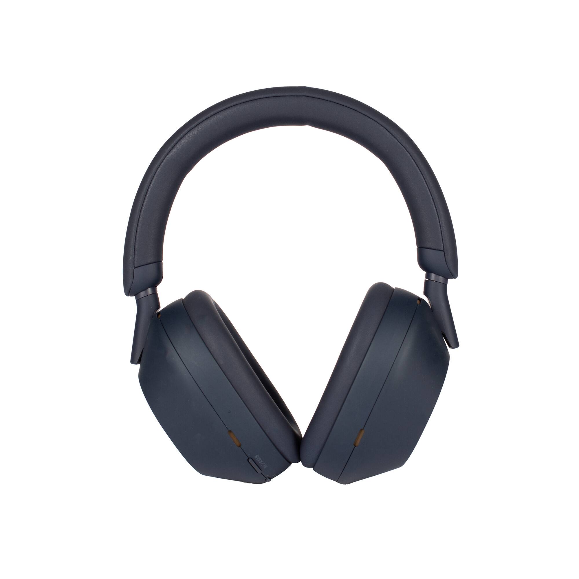 Alt View 6. Sony - Sony WH-1000XM5 Noise-Canceling Wireless Over-Ear Headphones (Blue) (International Version) - Midnight Blue.