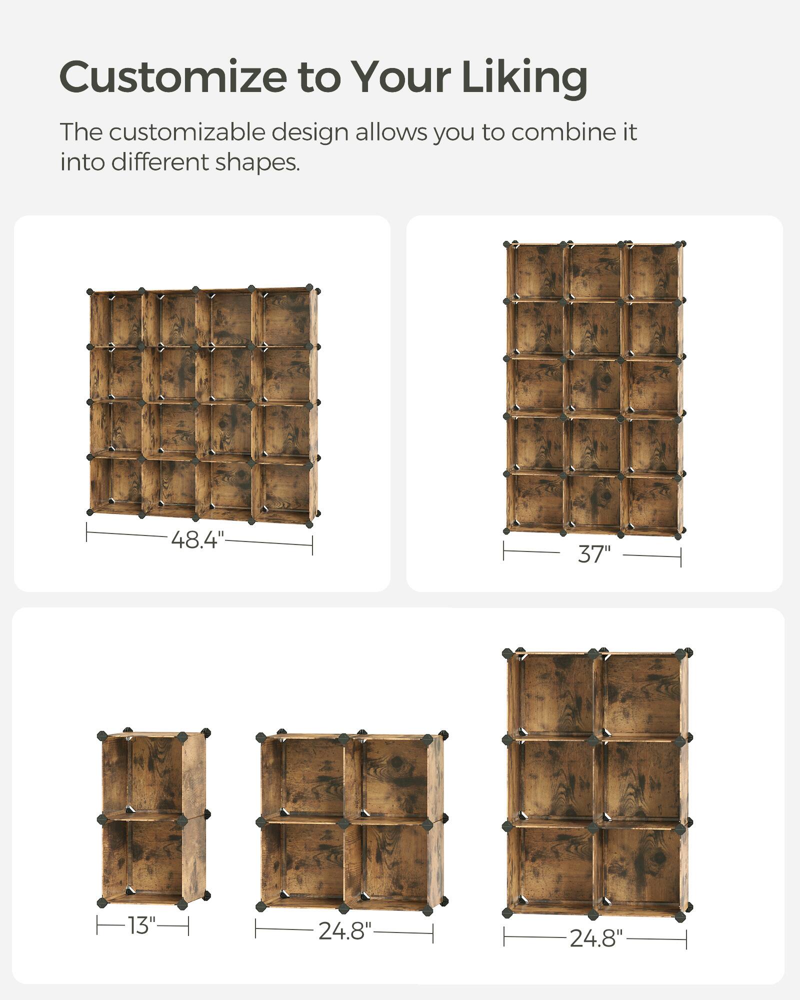 Customize to Your Liking

The customizable design allows you to combine it into different shapes.

48.4" x 37"  
13" x 24.8"  
24.8"