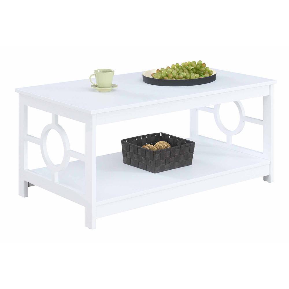 Angle. Convenience Concepts - Ring Coffee Table - White.