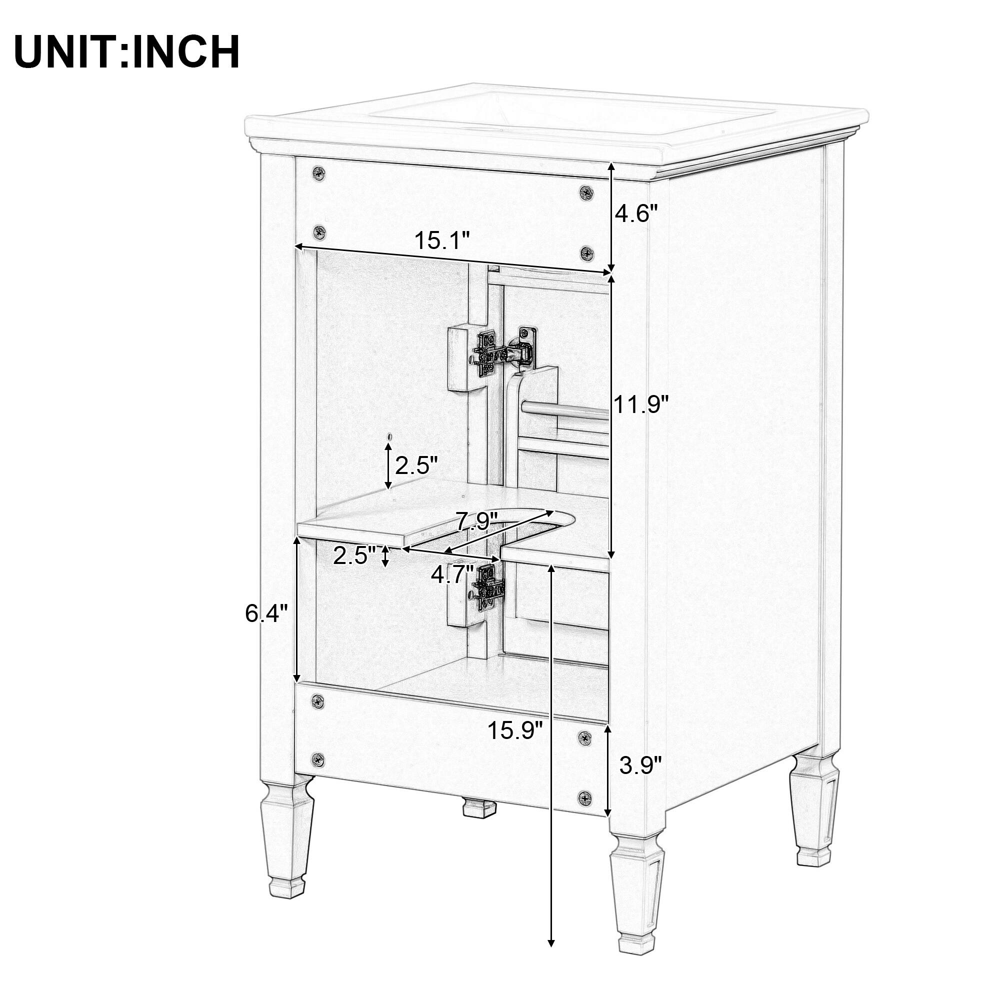 UNIT: INCH  
15.1"  
4.6"  
11.9"  
2.5"  
6.4"  
2.5"  
7.9"  
4.7"  
17  
15.9"  
3.9"