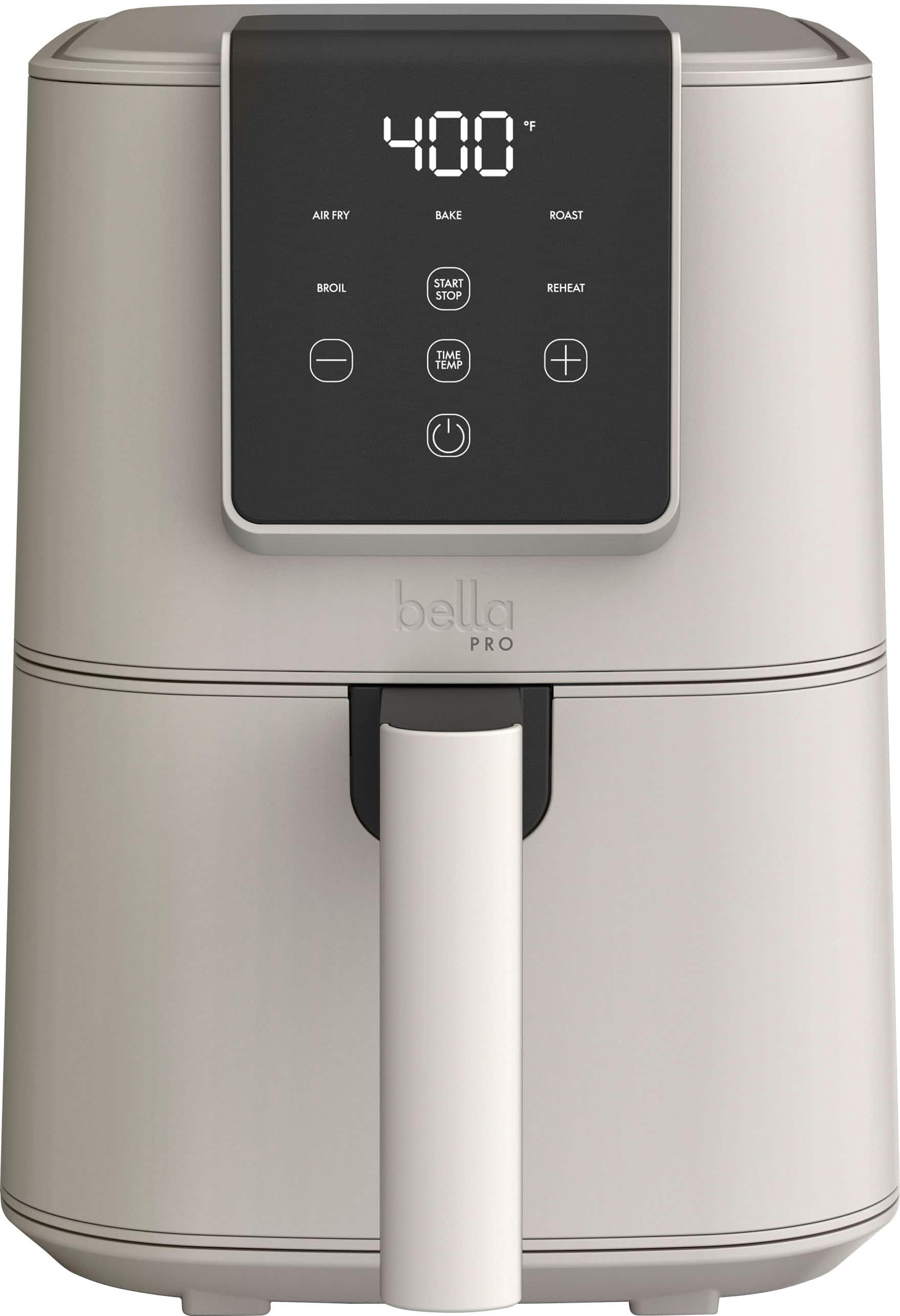 bella PRO - 4-qt. Touchscreen Slim Air Fryer - Oatmilk - Front_Zoom