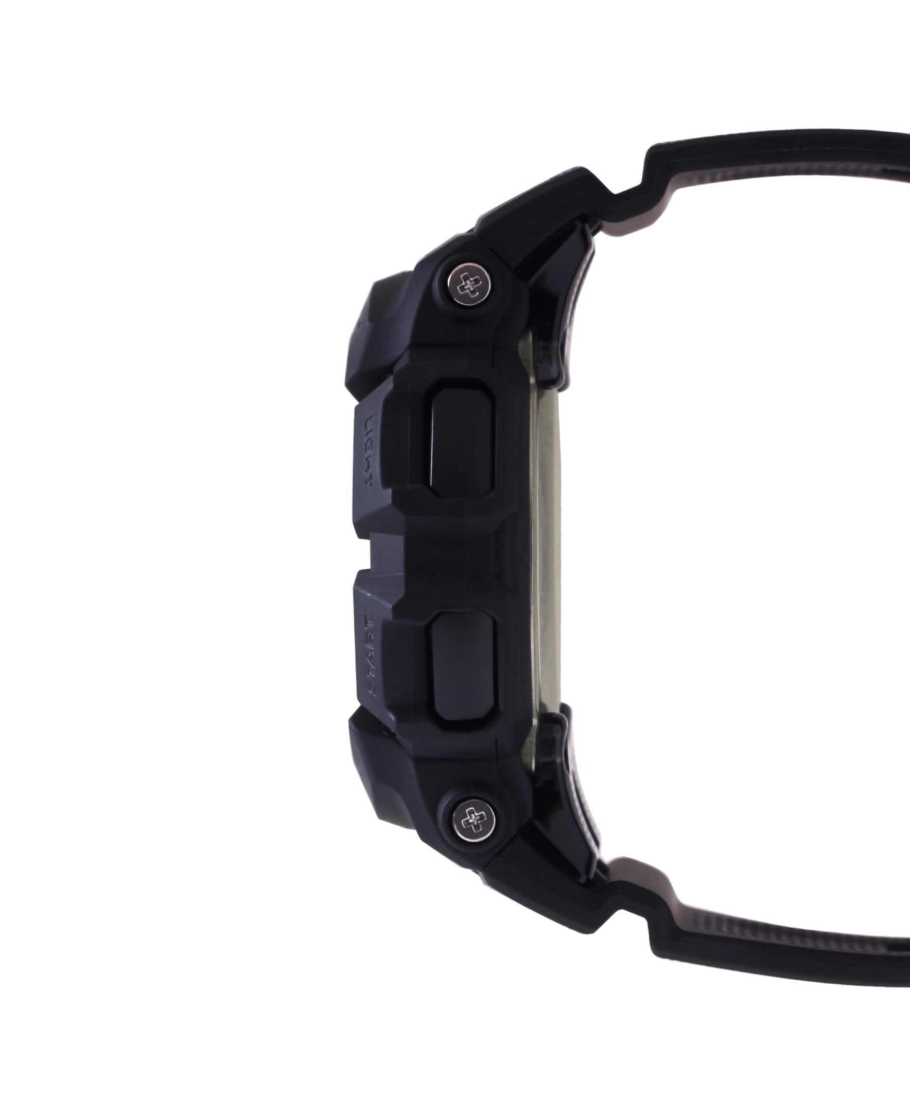 Left. Casio - Men's G-Shock Analog-Digital Step Tracker with Bluetooth Mobile Link 49mm Watch - Black.