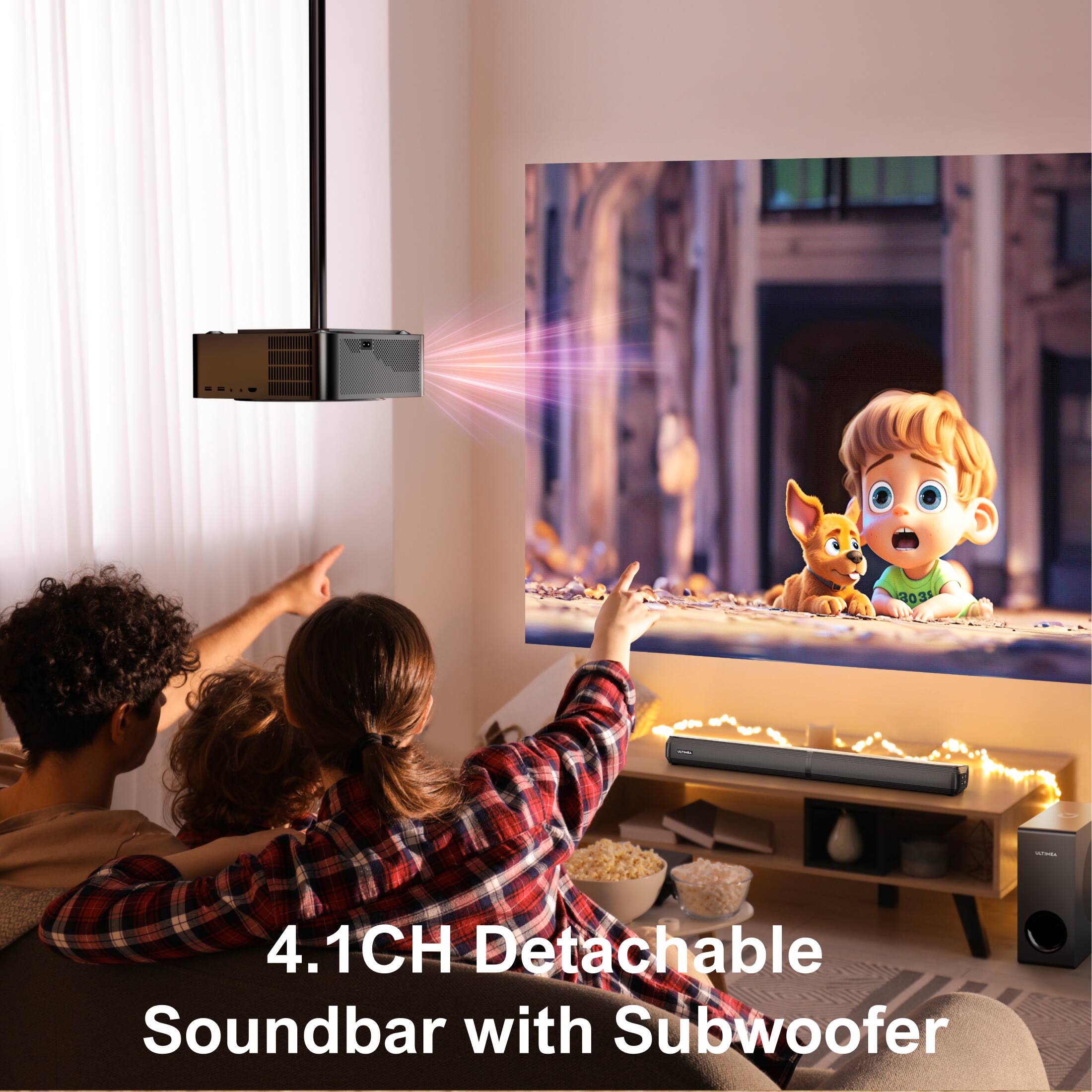 303 | - 4.1CH Detachable Soundbar with Subwoofer