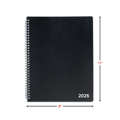 Alt View 2. Staples - 2026 Staples 8" x 11" Weekly & Monthly Appointment Book, Black - Black.