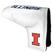 Front. Team Golf - Illinois Fighting Illini Tour Blade Putter Cover - White.