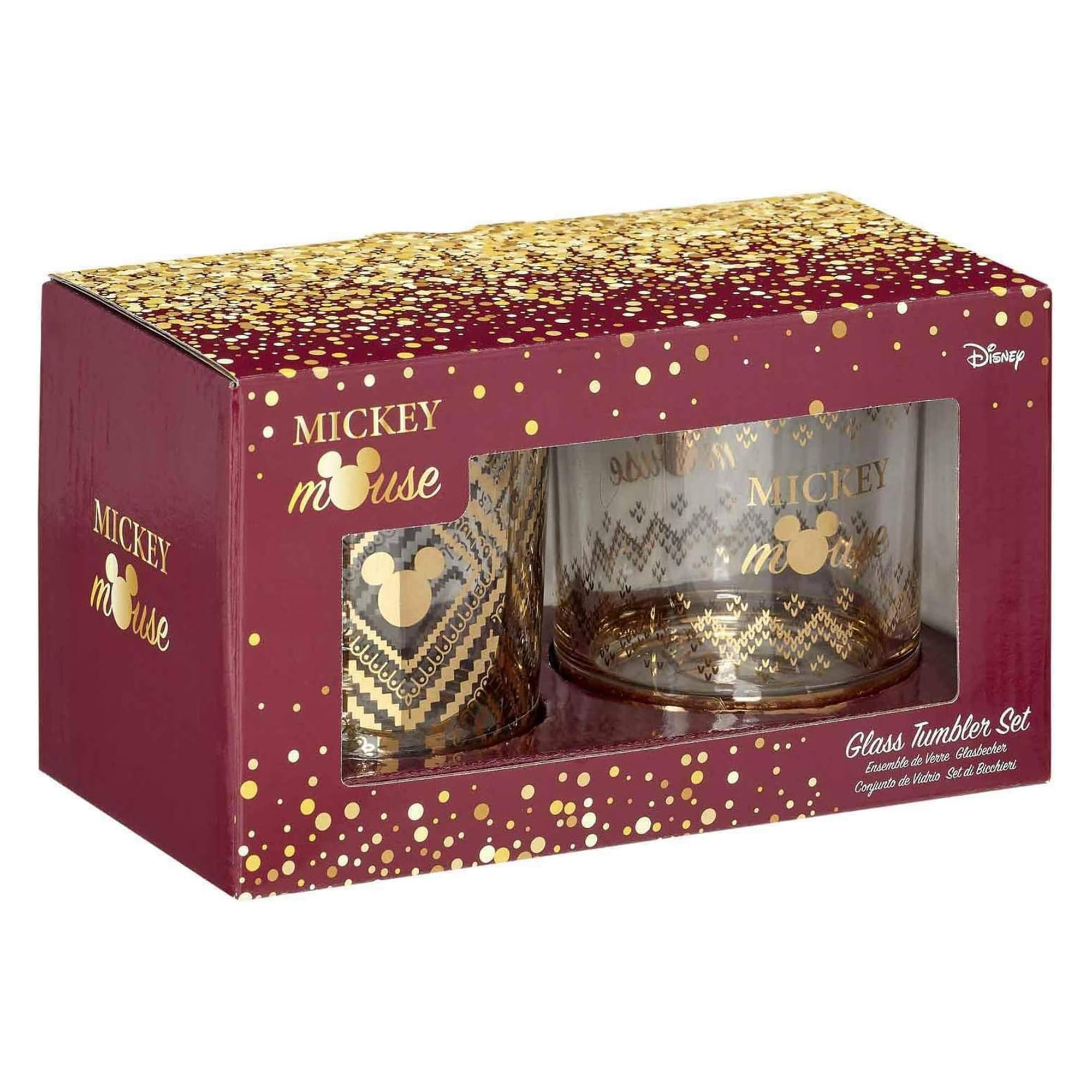 MICKEY mouse  
Glass Tumbler Set  
Ensemble de Verre Tumbler  
Coupes à Verrerie Set de bocaux  

Disney
