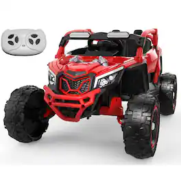 Ropilly - 24V Kids Ride on UTV with Parental Remote 4-Wheel Suspension Red