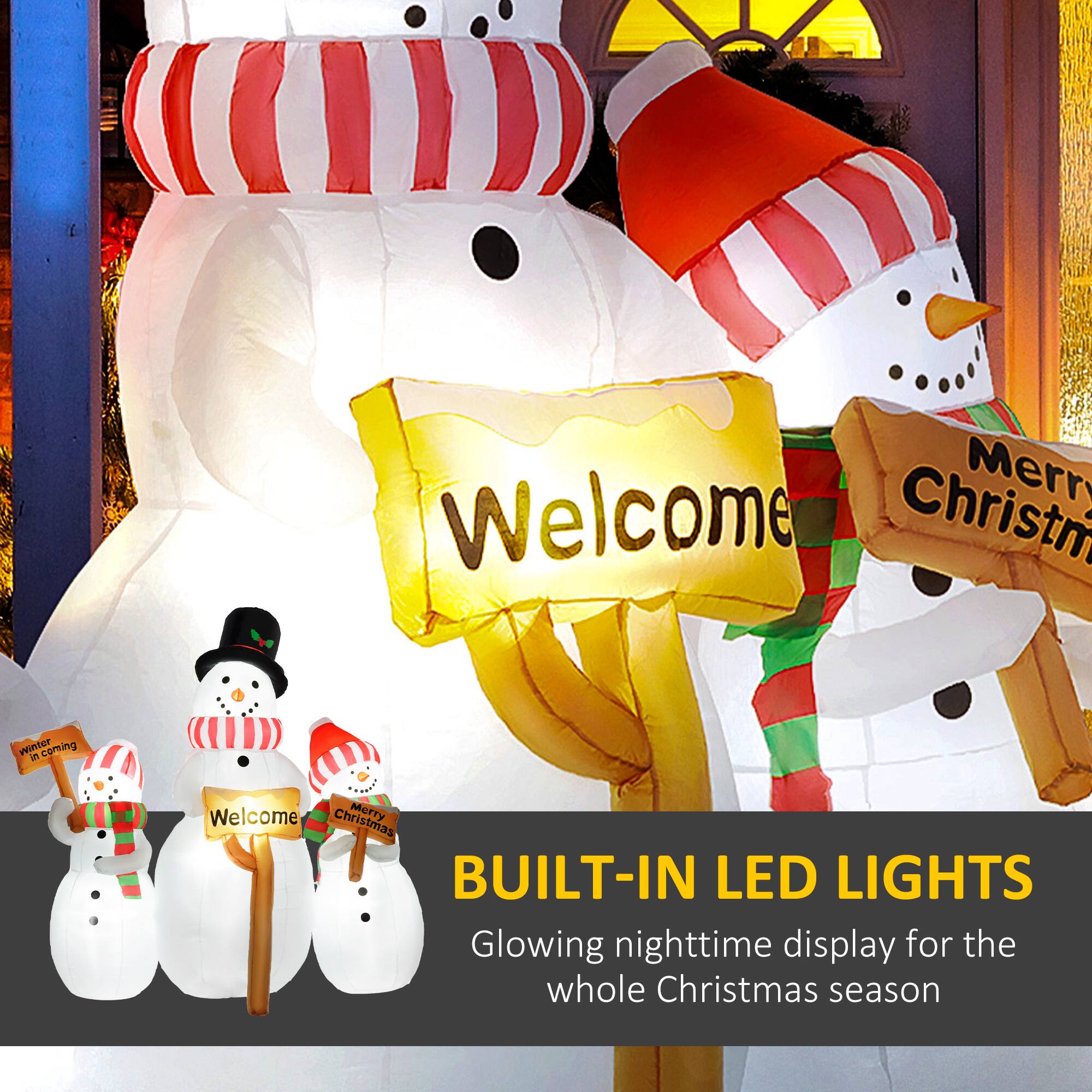 Welcome  
Merry Christmas  

BUILT-IN LED LIGHTS  
Glowing nighttime display for the whole Christmas season  

Winter is coming  
Welcome  
Merry Christmas