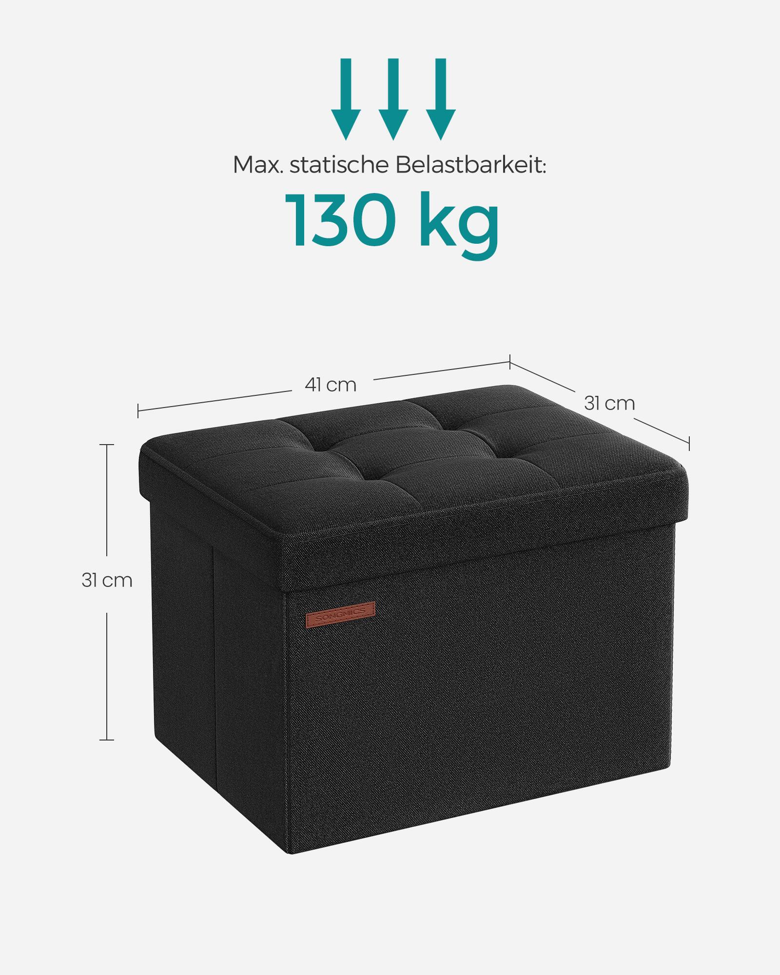 Max. statische Belastbarkeit: 130 kg  
41 cm  
31 cm  
31 cm