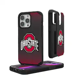 Keyscaper - NCAA - Ohio State Buckeyes Linen Logo iPhone Rugged Case - 15 - Black
