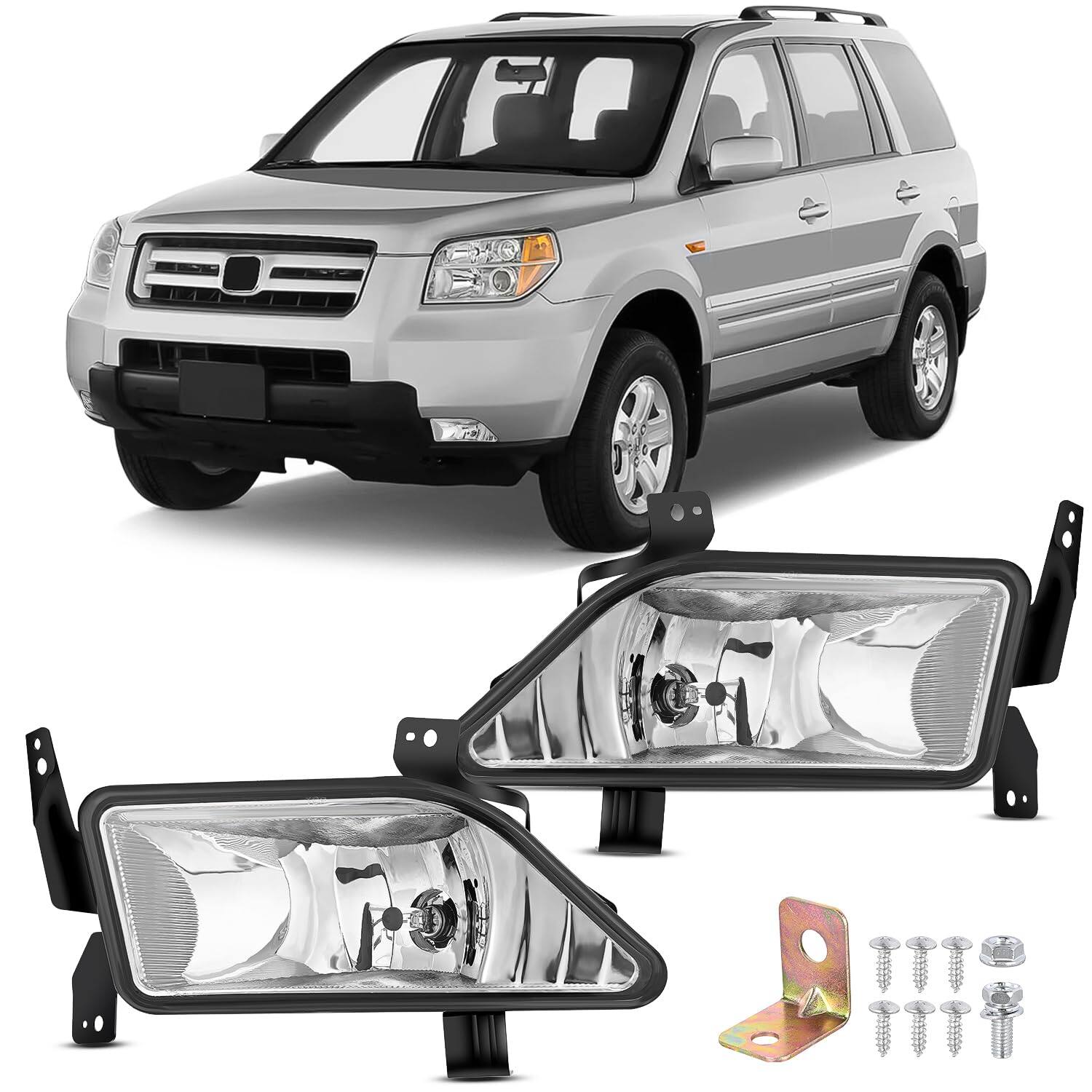 Front. COTTAGE - fog lights assembly compatible honda civic sedan light fit hrv - 2006-2008 Honda Pilot.