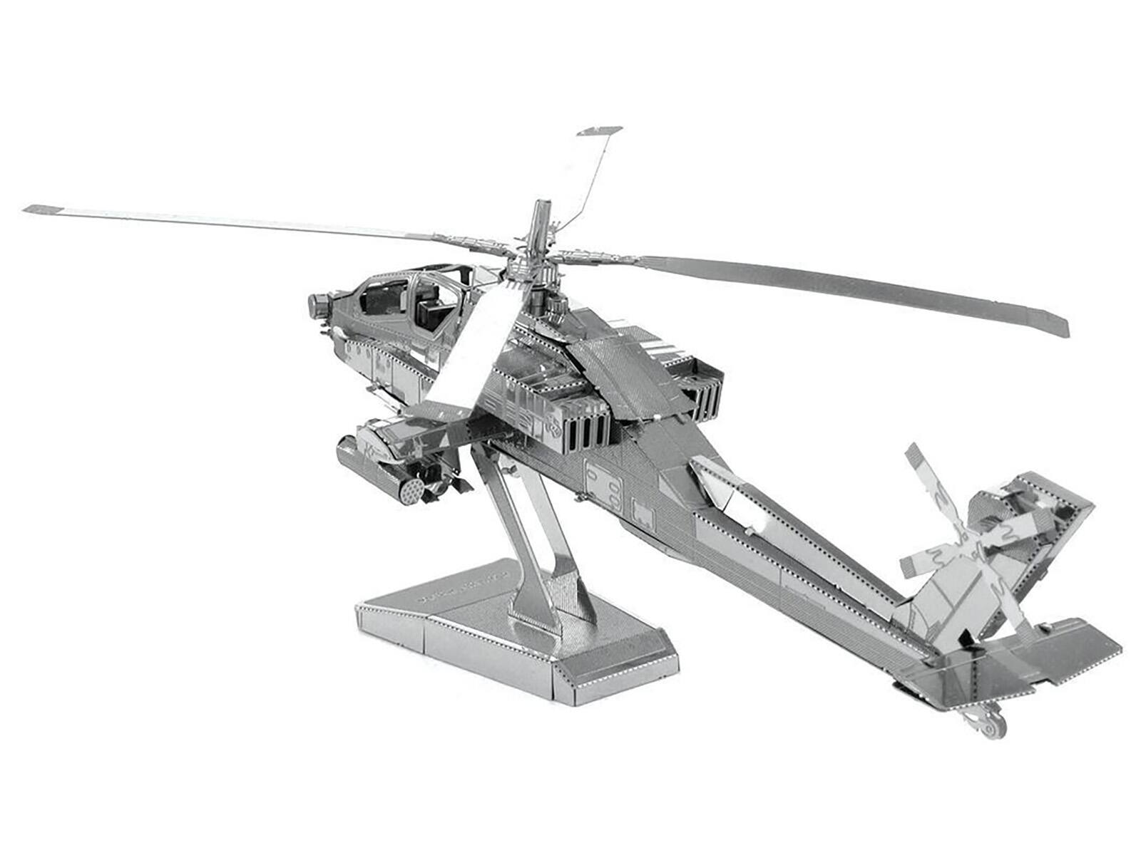 Back. Metal Earth - Model Kit Boeing AH-64 Apache Attack Helicopter (Moderate Difficulty) Steel Model by Metal Earth - Silver.