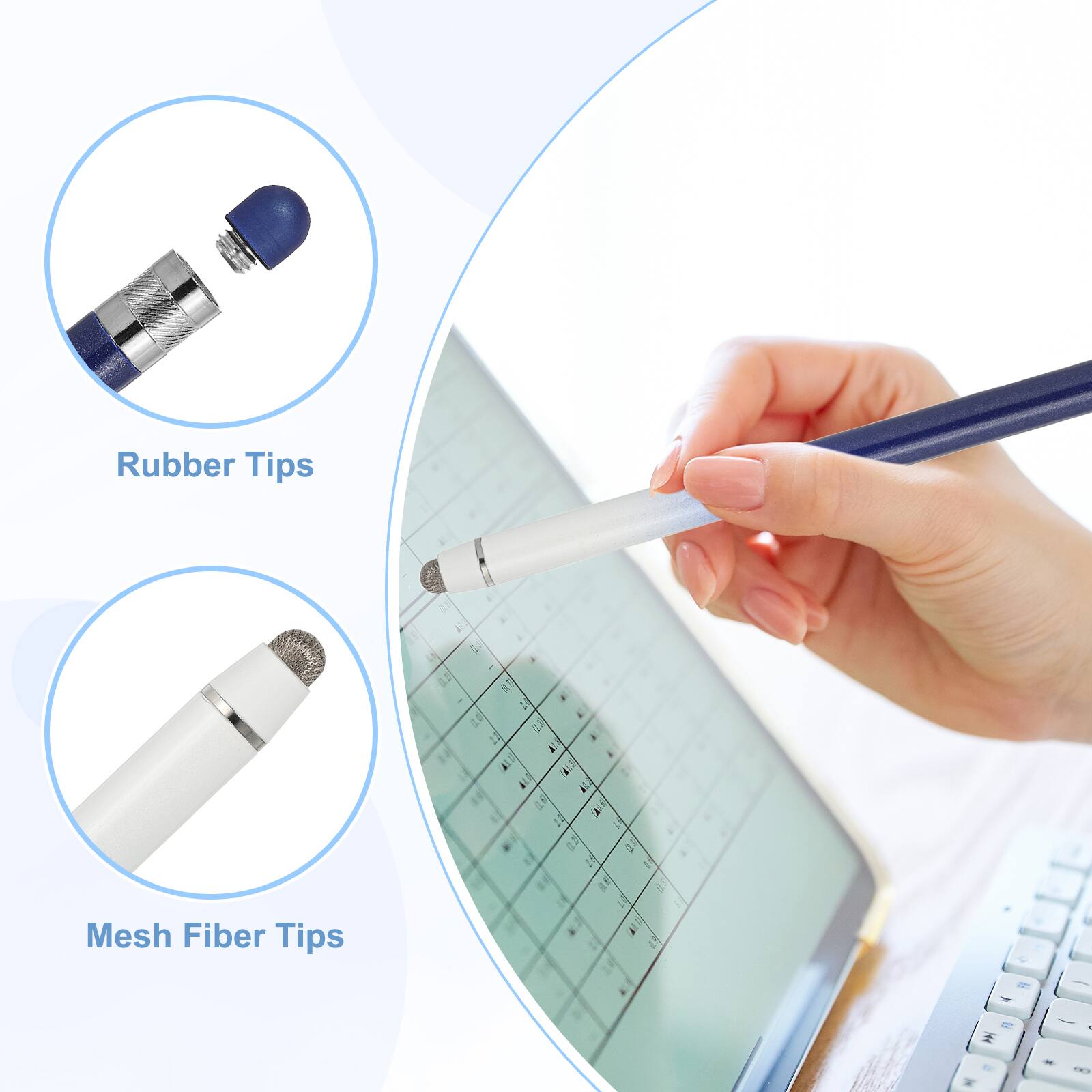 Rubber Tips Mesh Fiber Tips