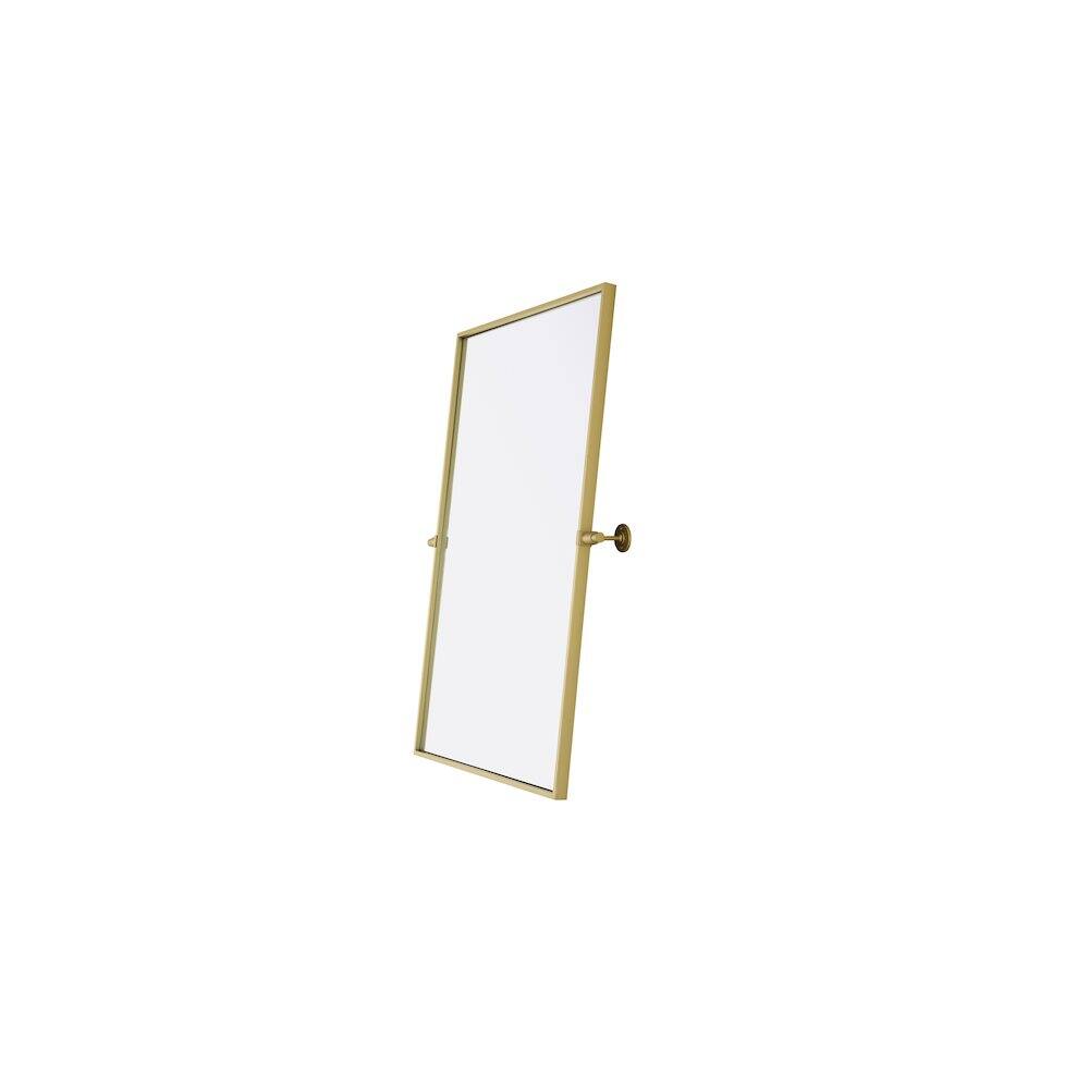 Alt View 3. Elegant Kitchen and Bath - Amoura 24X36 Pivot Mirror In Brass - Brass.