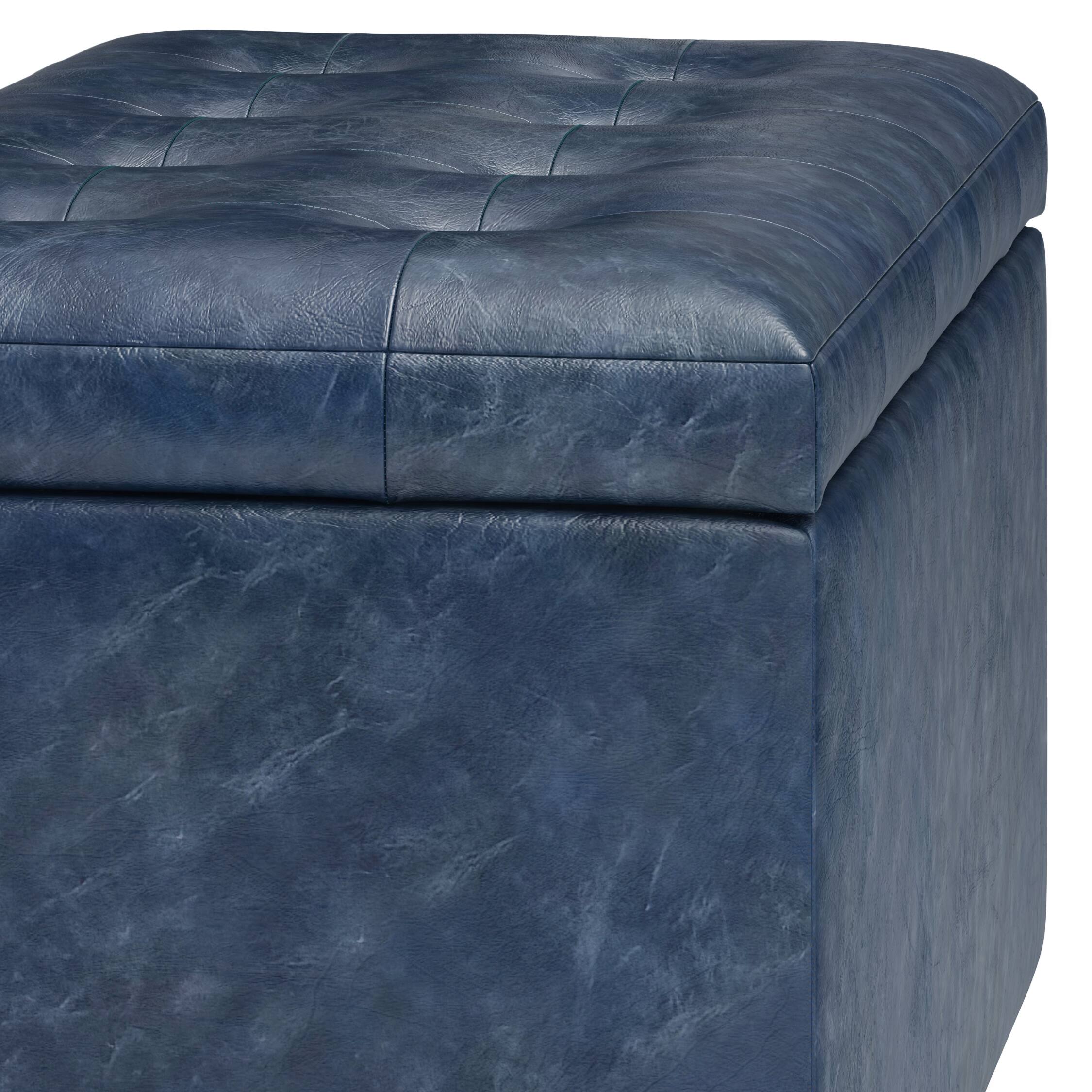 Alt View 15. Simpli Home - Cosmopolitan Storage Ottoman - Denim Blue.