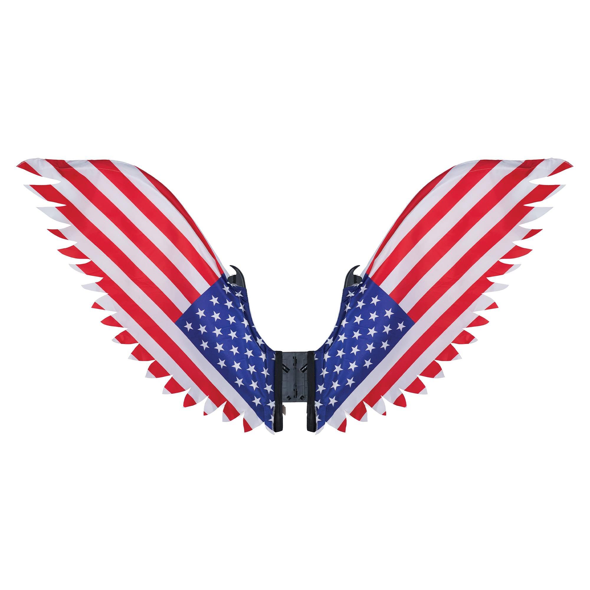 Alt View 1. California Costumes - 4th of July Patriot Costume Wings | One Size Fits Most - Red.