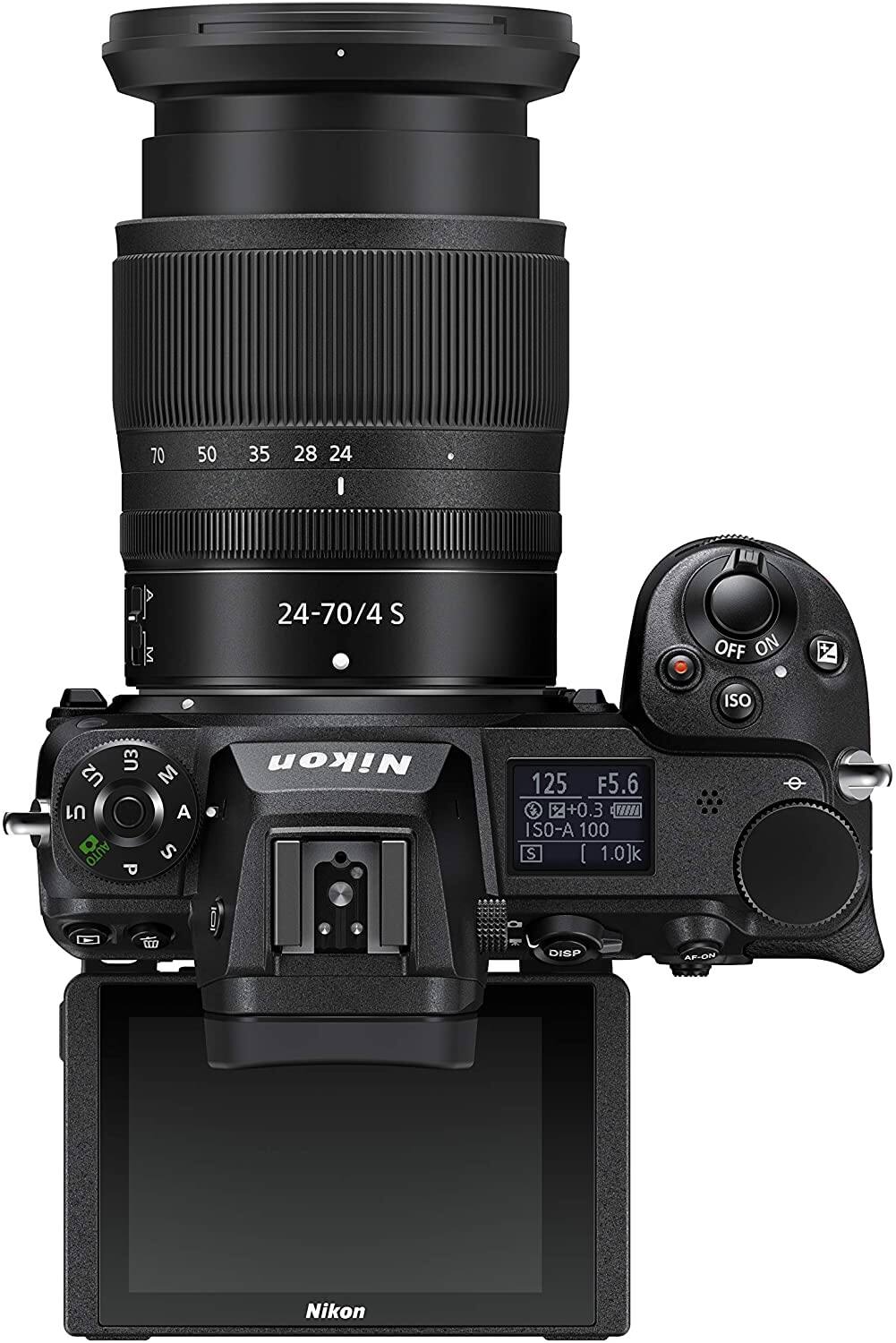 70 50 35 28 24  
I  
11  
M  
24-70/4 S  
S  
OFF ON  
A  
ISO  
U3 U2 U1  
AUTO  
P  
M  
A  
s  
Nikon  
125  
F5.6  
7  
+0.3  
CIMI  
ISO-A 100  
S  
[1.0]k  
DISP  
AP-ON  
Nikon