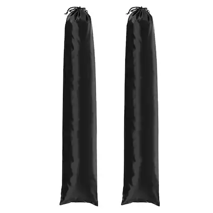 Front. Unique Bargains - Tripod Case Bag, Nylon Tripod Storage Bag, Long Foldable Monopod Compact Carrying Organizer Pouch, 39x8In & 2pcs - Black.