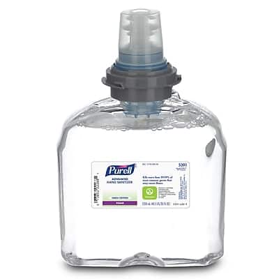 Purell - Advanced 70% Alcohol Foaming Hand Sanitizer Refill for TFX, 1200 mL., 2/Carton (5391-02) - Clear