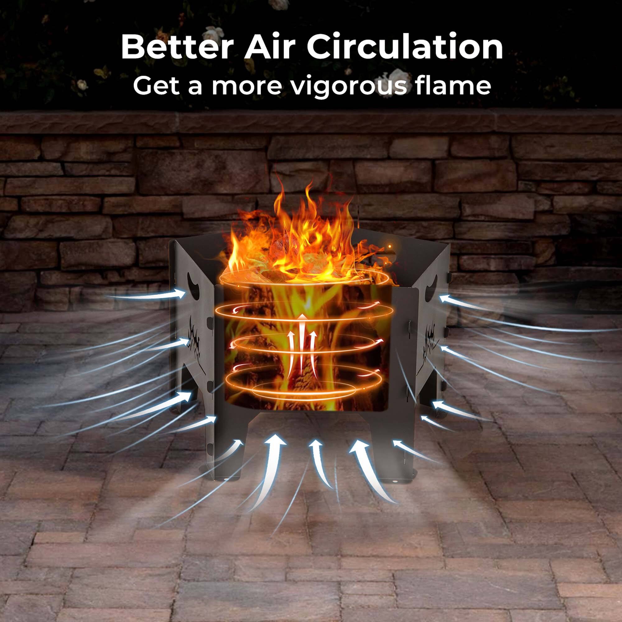 Better Air Circulation: Get a more vigorous flame.