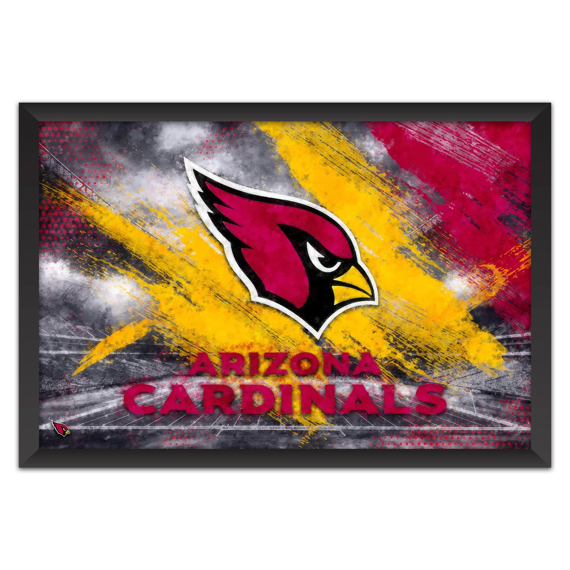 Arizona Cardinals 14" x 20" Brush Stroke Logo Framed Art Print