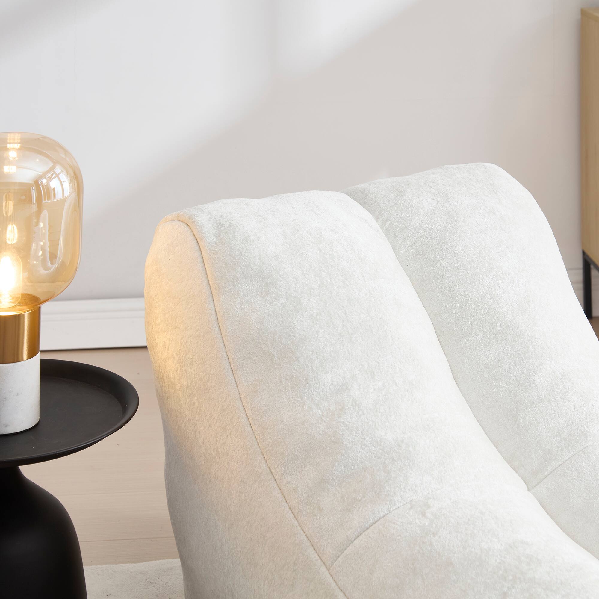 Alt View 1. GOODSILO - Cozy Bean Bag Sofa Chair - Adult Lounger for Gaming, Reading & Relaxation - White.