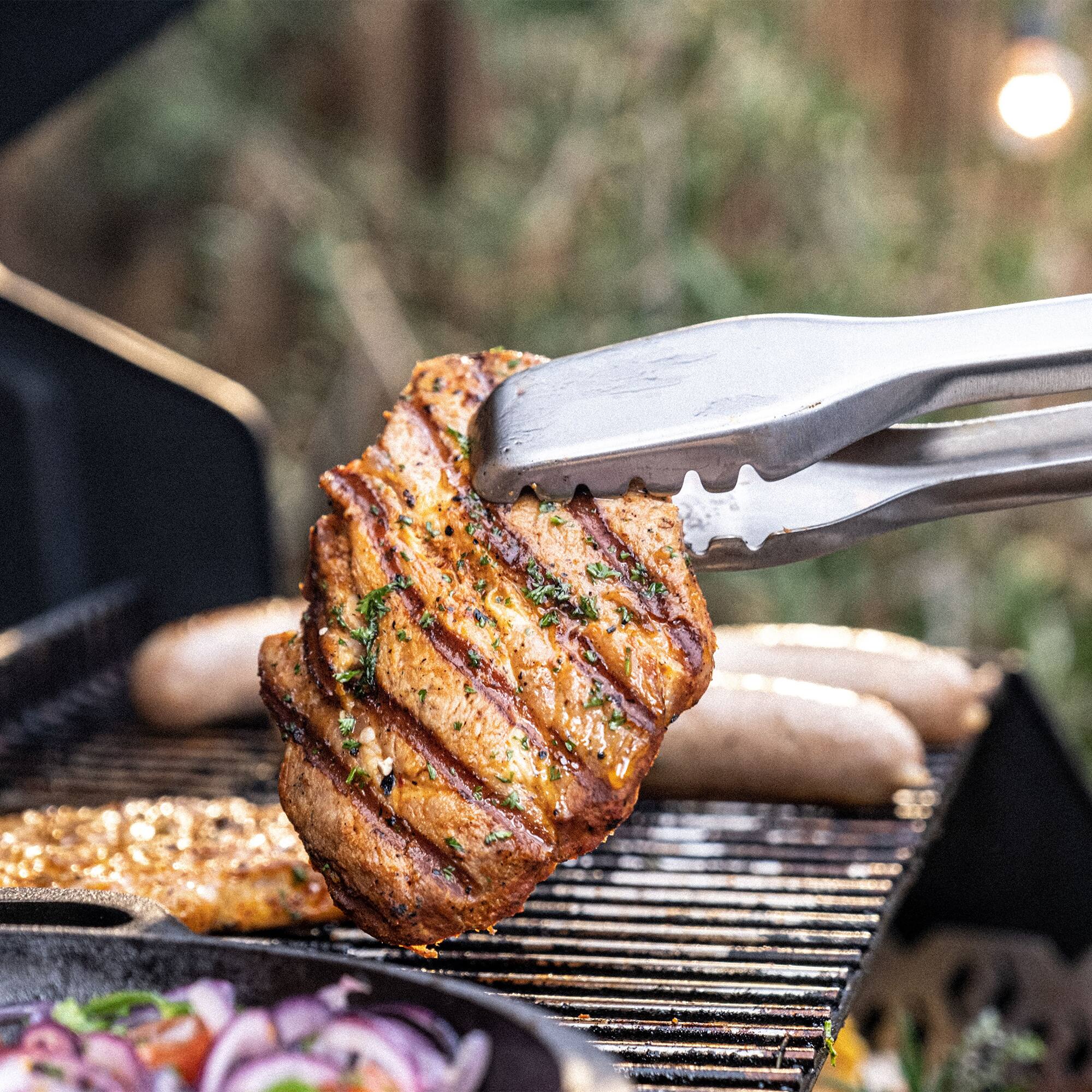 Alt View 3. ZWILLING - ZWILLING BBQ+ 16 inch Triple Rivet Stainless Steel Locking Grill Tongs - Stainless Steel.