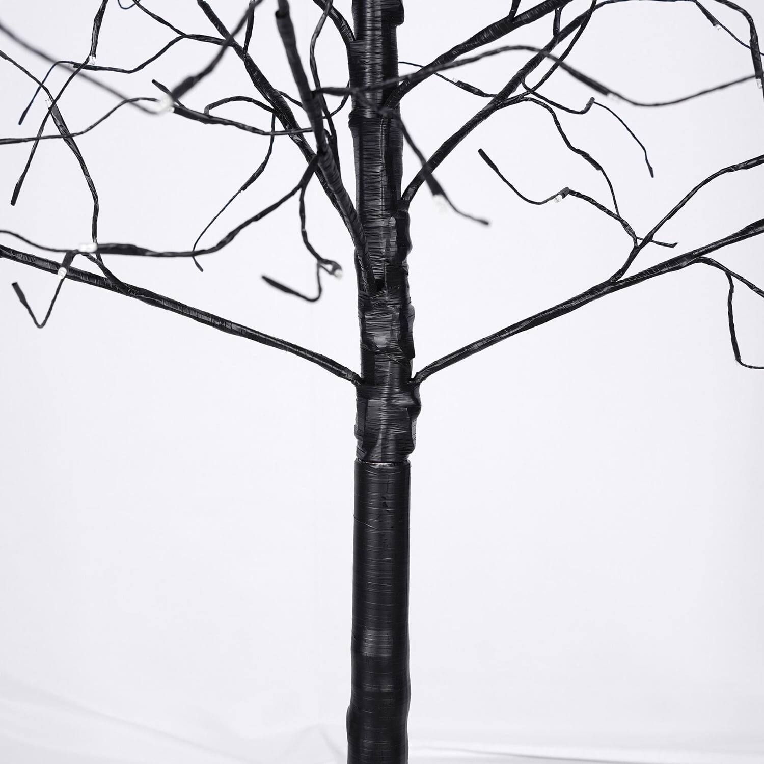 Alt View 4. Pefilos - 3 Pack Pre-Lit Christmas Trees, 6ft, 5ft, 4ft Tall, Artificial Xmas Trees with Purple Lights - Black.