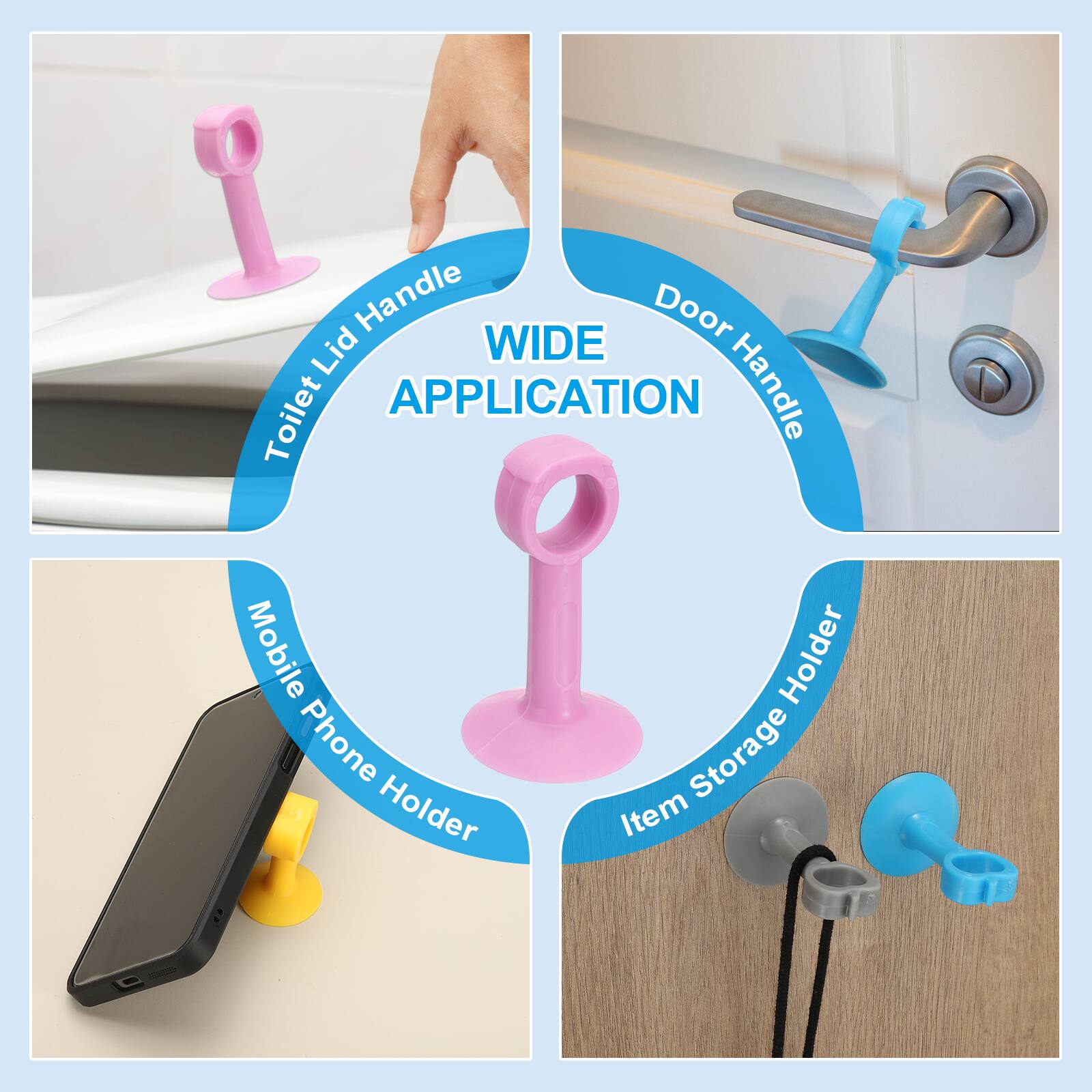 I Handle Door Lid WIDE Toilet APPLICATION Handle Mobile Phone Holder Item Storage Holder