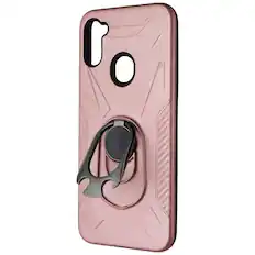 Front. Mybat - Mybat Premium Rugged Case with Kickstand for Samsung Galaxy A11 - Rose Gold - Pink.