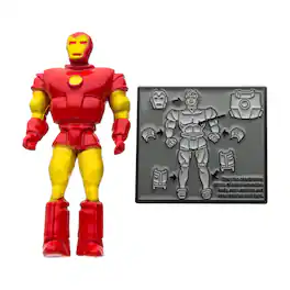 Marvel - 80 Years Retro Action Figure Enamel Pin Set | Iron Man - Red