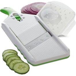 PARKER SLATER - Adjustable Mandoline Slicer, For Vegetables, Fruits, and More - Green