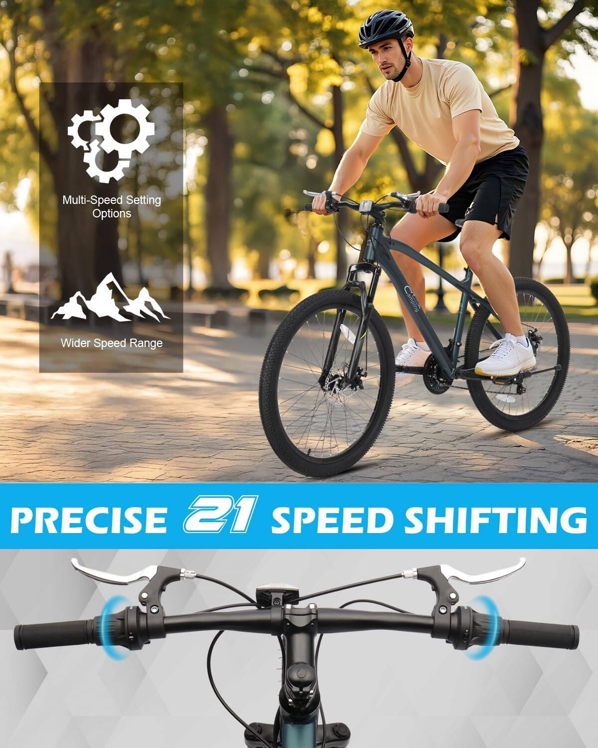 Multi-Speed Setting Options  
Wider Speed Range  

PRECISE 21 SPEED SHIFTING