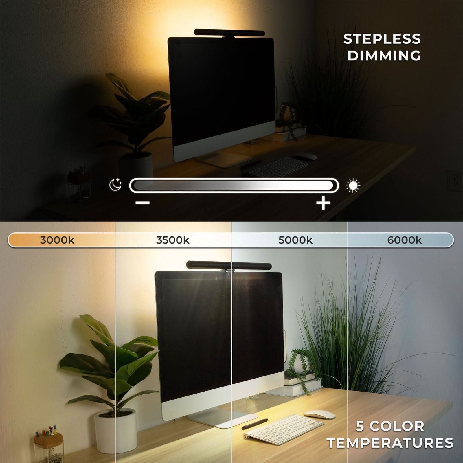 Stepless Dimming + 3000k 3500k 5000k 6000k 5 Color Temperatures