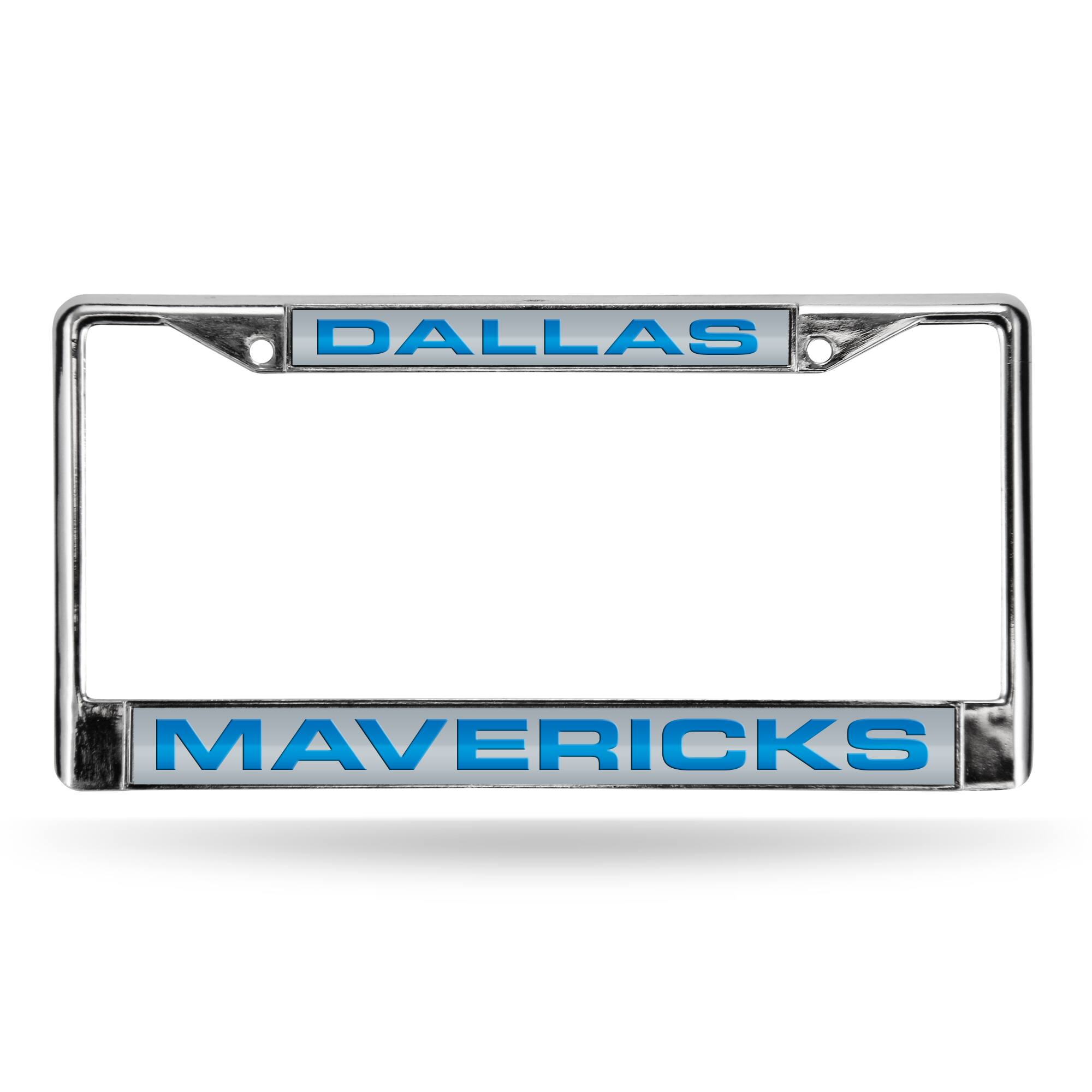 Rico Industries - Dallas Mavericks NBA Chrome Metal Laser Cut License Plate Frame - Multi
