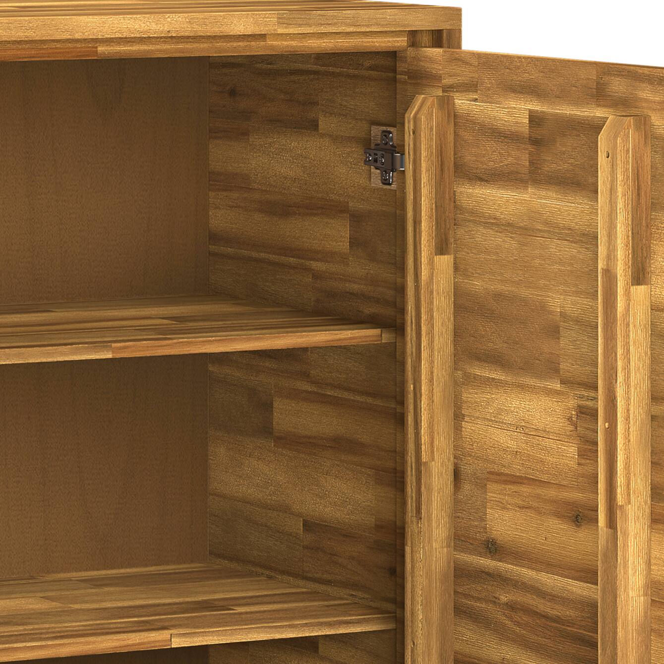 Alt View Zoom 15. Simpli Home - Lowry Medium Storage Cabinet - Distressed Golden Wheat.