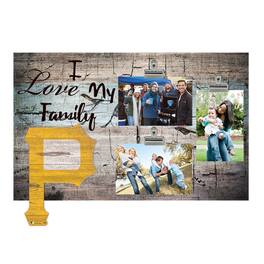 Fan Creations - Pittsburgh Pirates 11" x 19" I Love My Family Clip Photo Frame - Multicolor