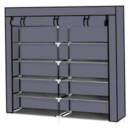 Winado - 6 Tiers Portable Shoe Rack Closet Adjustable Shoe Storage Organizer Cabinet - Gray