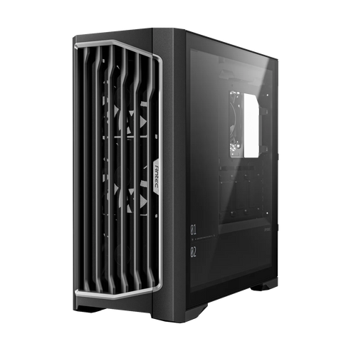 Left. Antec - Performance 1 FT, Full Tower, RTX40 Compatible, Temp Display, 4 x Storm T3 PWM Fans, Dual TG Side Panels, E-ATX PC Case - Black.