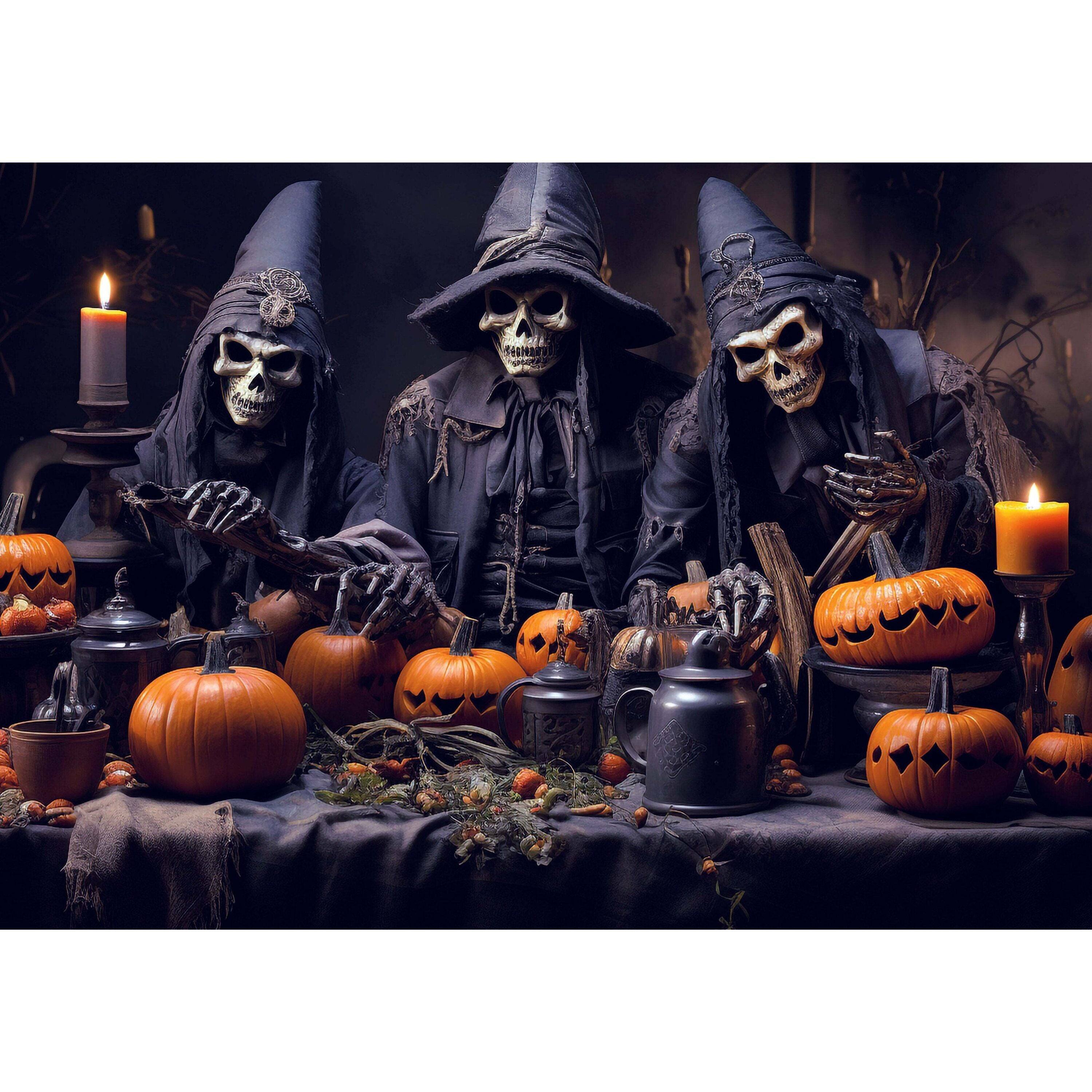 Trefl Red 500 Piece Puzzle Halloween Scary Skeletons 37503 - Best Buy