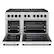 Angle. ZLINE - ZLINE Autograph 48 in. Paramount Dual Fuel Range w/ DuoPro Cooktop & White Doors w/ Black Accents (PSDRZ-WM-48-MB) - Stainless Steel with White Matte Door.