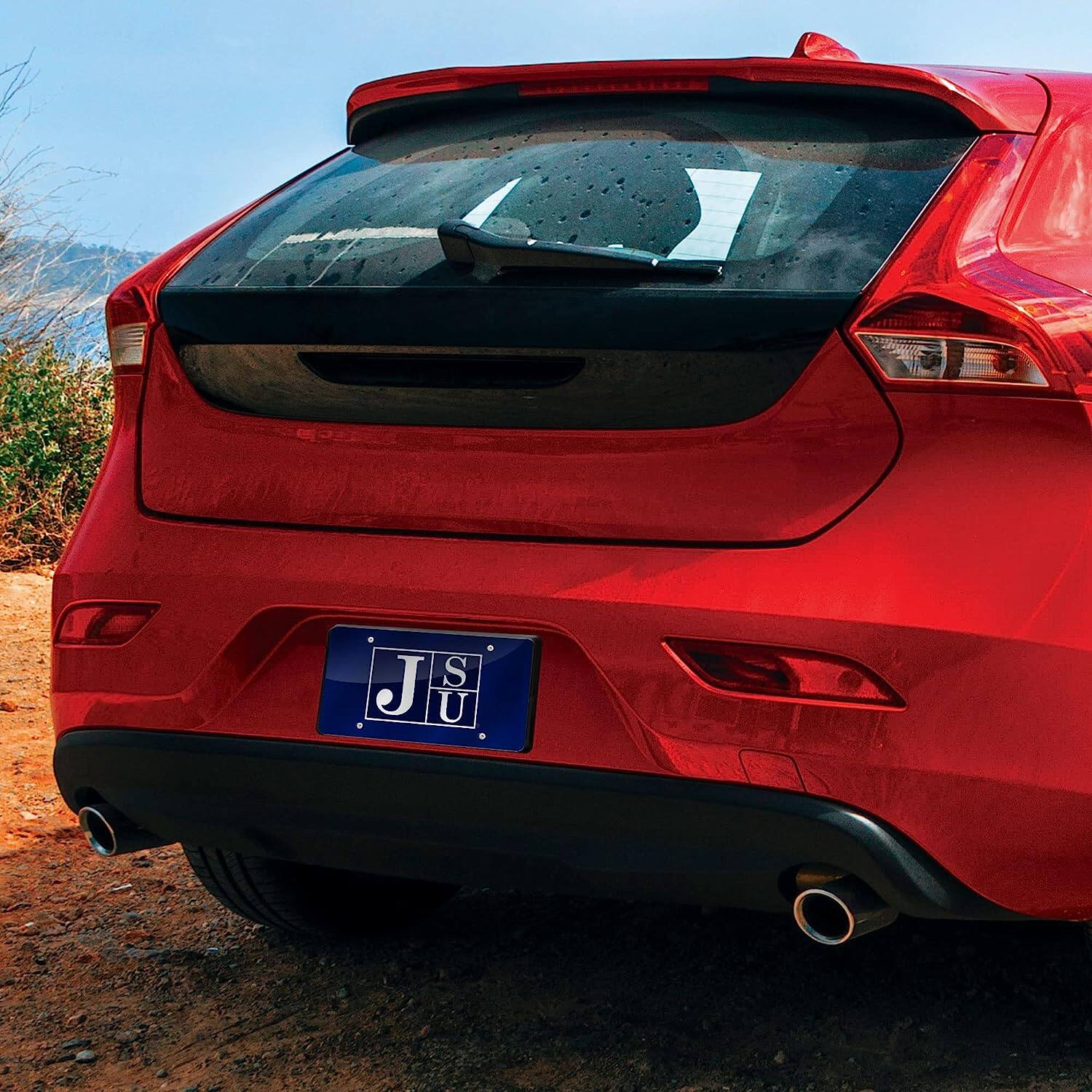 Alt View 2. Rico Industries - Jackson State Tigers Blue Mirrored Laser Cut License Plate Laser Tag - Multi.