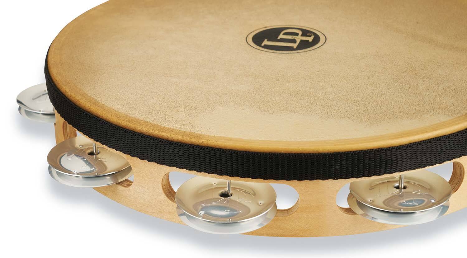 Left. Latin Percussion - Pro 10 Single Row Tambourine, Alum..