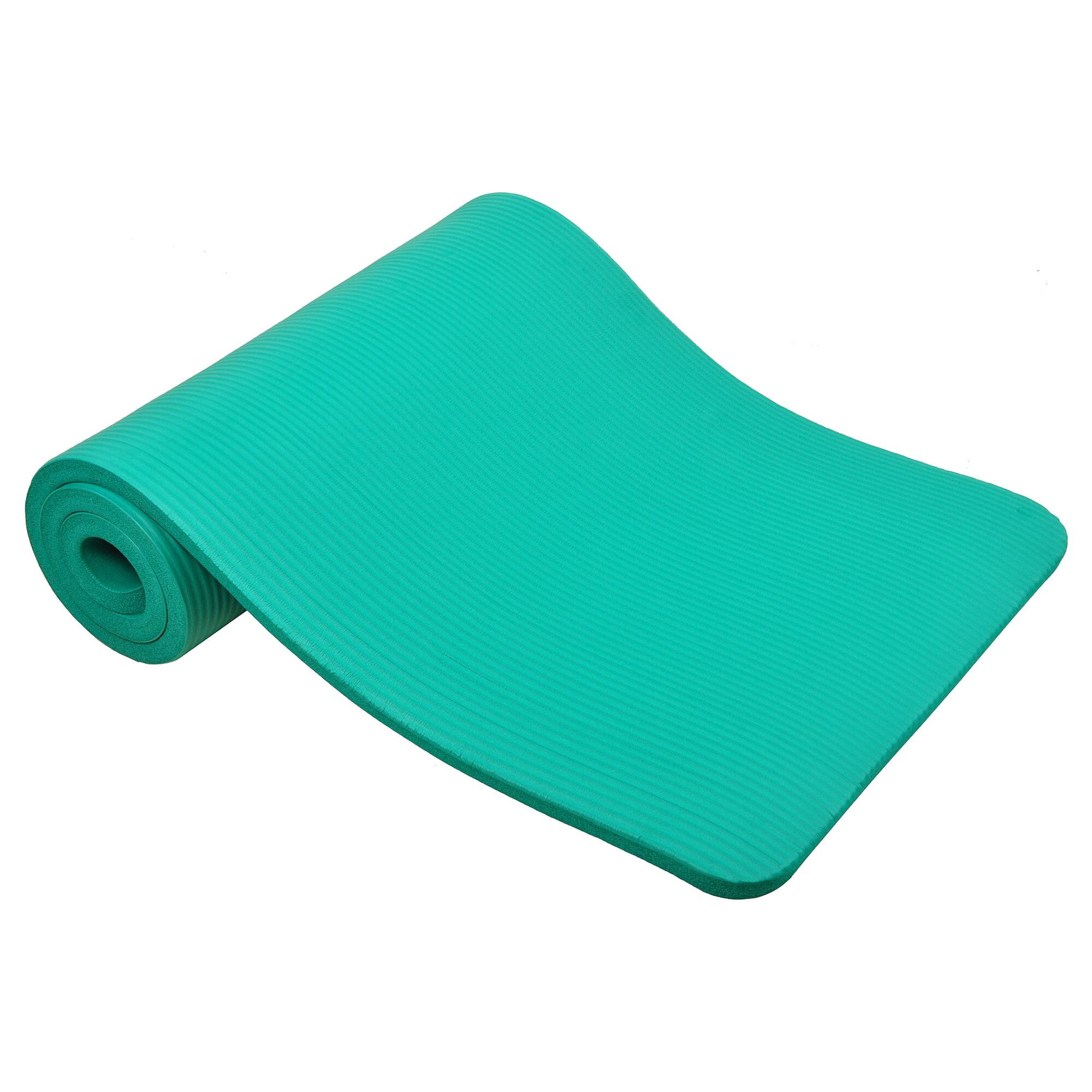 Alt View 3. Signature Fitness - Signature Fitness 1" Extra Thick Exercise Fitness Yoga Mat w/ Carry Strap, Green - Green.