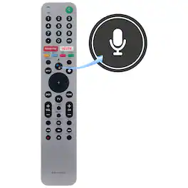 ZdalaMit - RMF-TX600U Replacement Voice Remote for Sony TV XBR-77A9G XBR-65X950G XBR-55A9G XBR-55X950G XBR-48A9S XBR-85Z9G - Silver